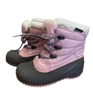 Columbia Kids Snow Boots in Pink and Gray